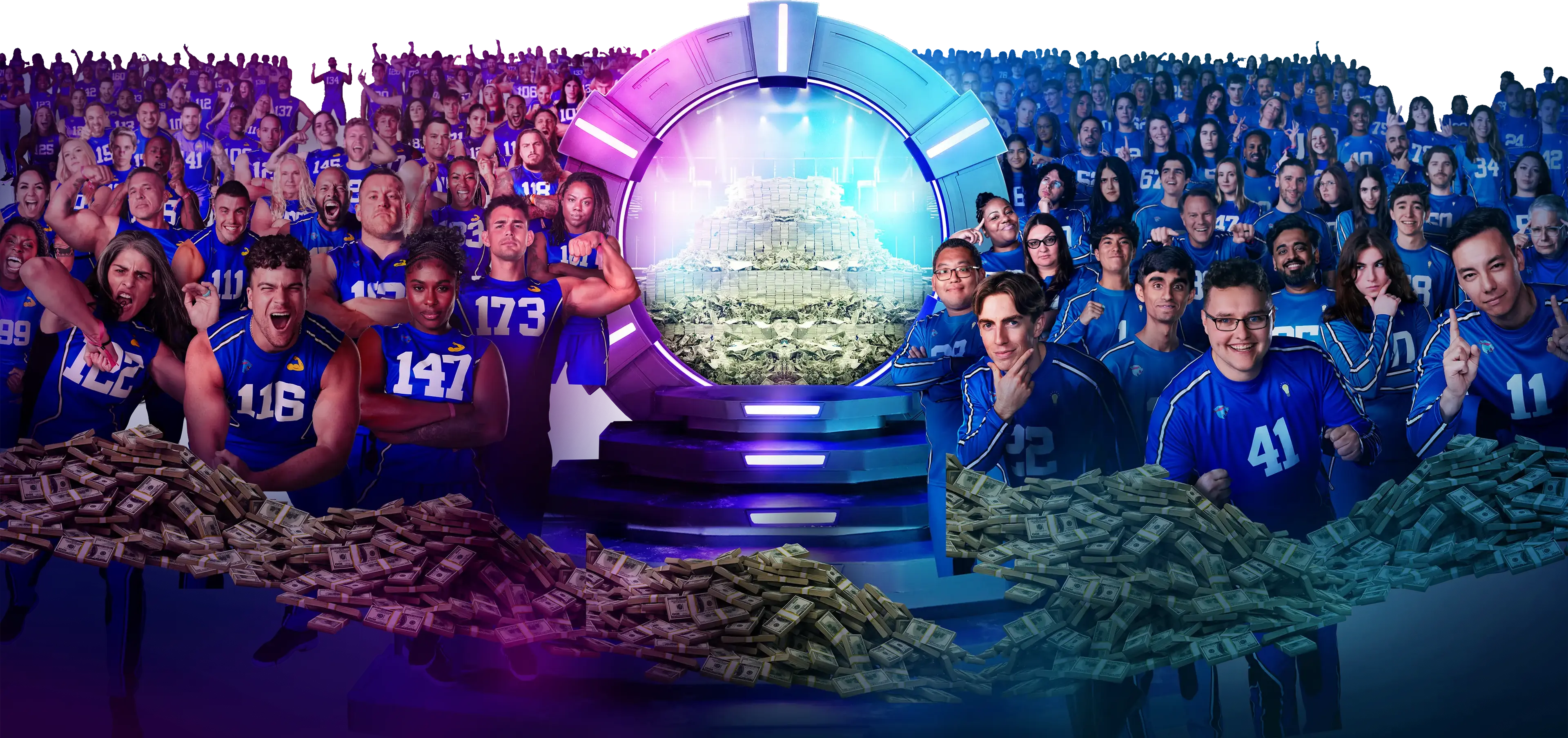 Beast Games Cheering Contestants